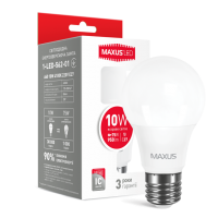 LED лампа MAXUS A60 10W яркий свет 220V E27 (1-LED-562-01)